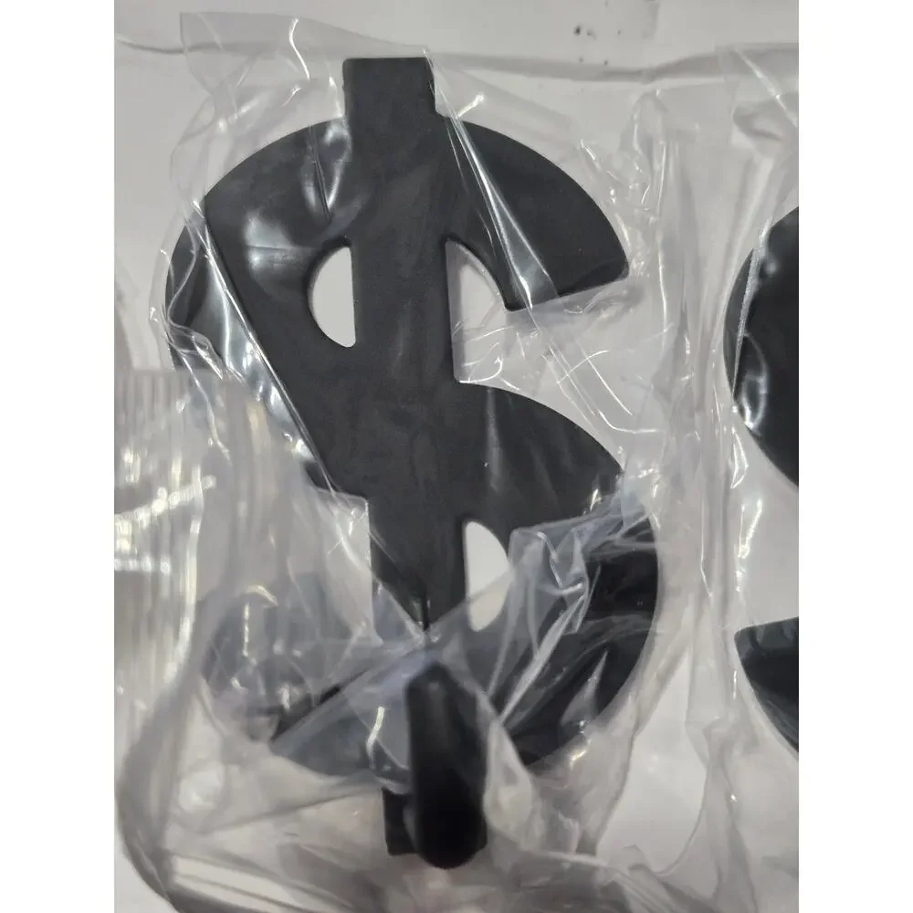 Black Dollar Sign Wall Hooks Set of 4 Modern Decorative Hangers